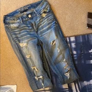AE Mid Rise Distressed Jegging